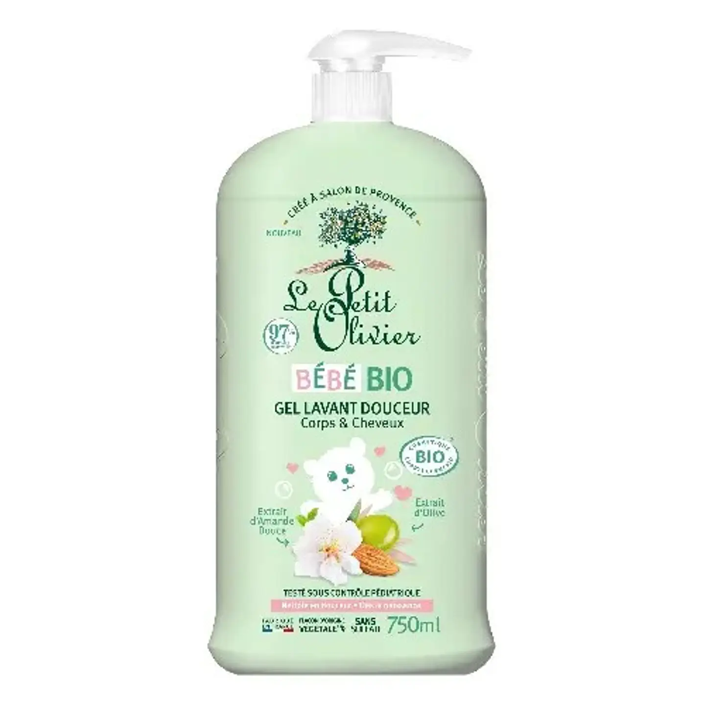 Gel Baño De Bebé Cuerpo Y Cabelllo 750 Ml Le Petit Olivier 4