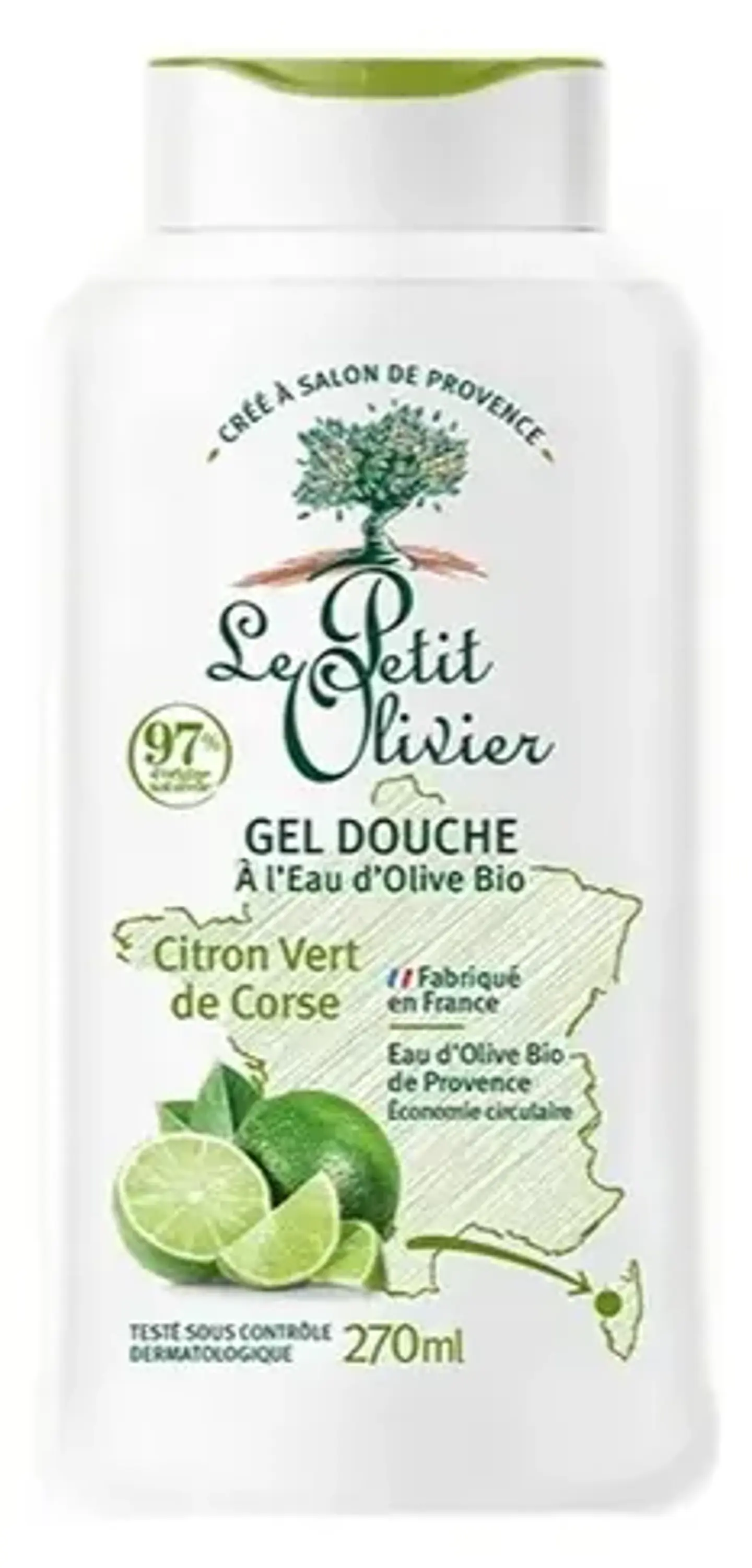 Gel Ducha Lima Con Agua De Oliva Orgánica Le Petit Olivier 1