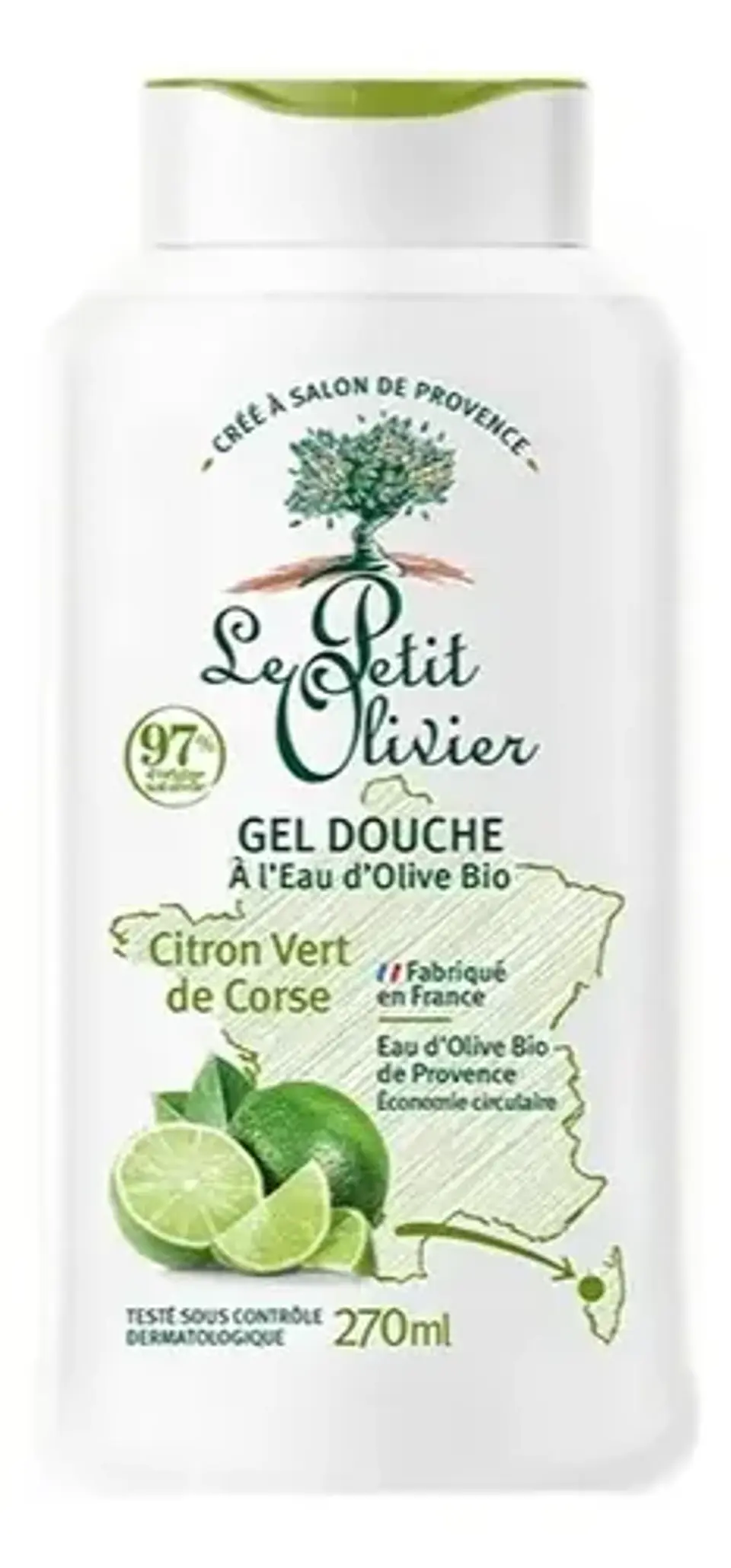 Gel Ducha Lima Con Agua De Oliva Orgánica Le Petit Olivier 1