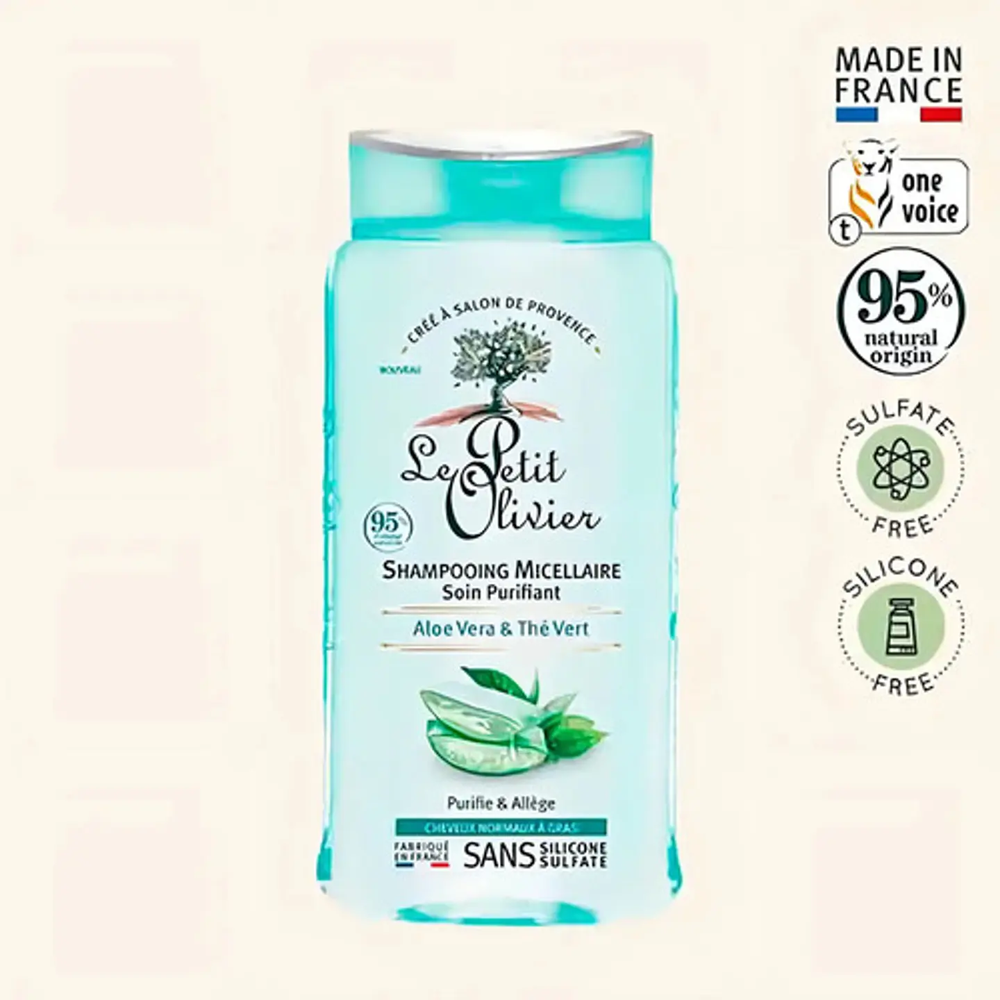 Shampoo Aloe Vera Y Te Verde Le Petit Olivier 3