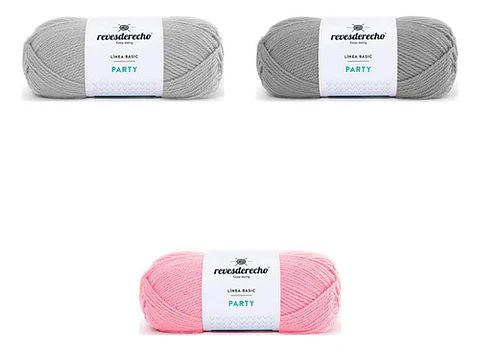 Teje Un Chaleco: 6 Lanas Party Gris Y Rosado Revesderecho