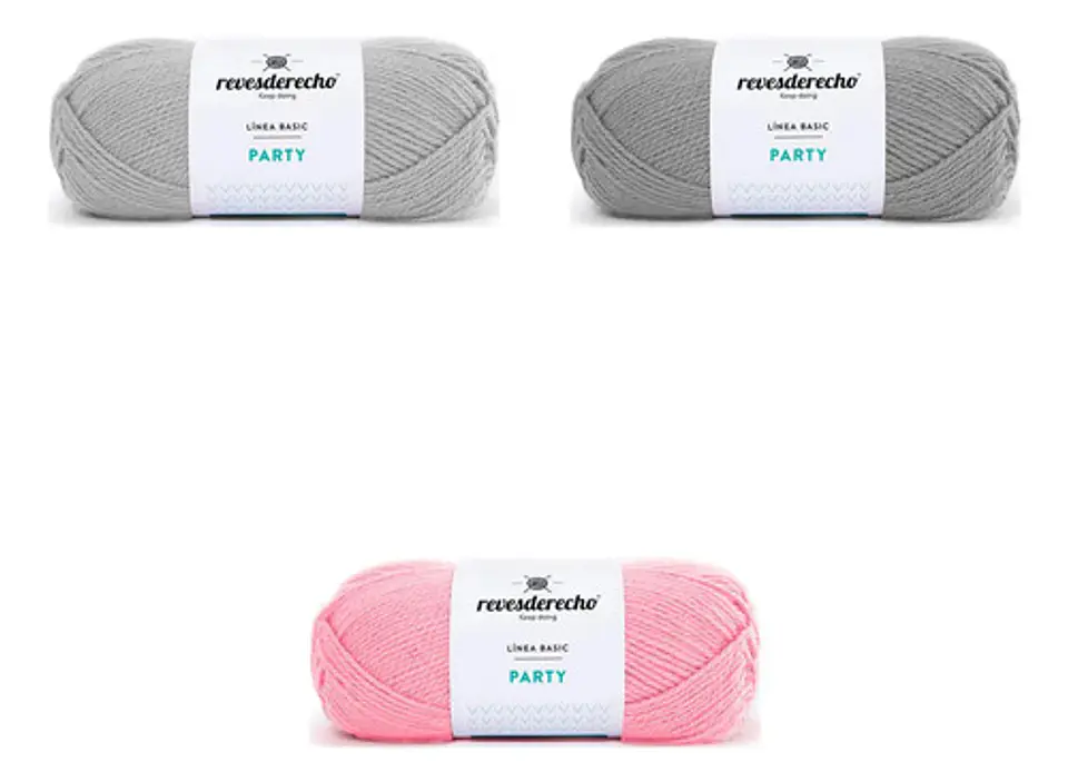 Teje Un Chaleco: 6 Lanas Party Gris Y Rosado Revesderecho 1