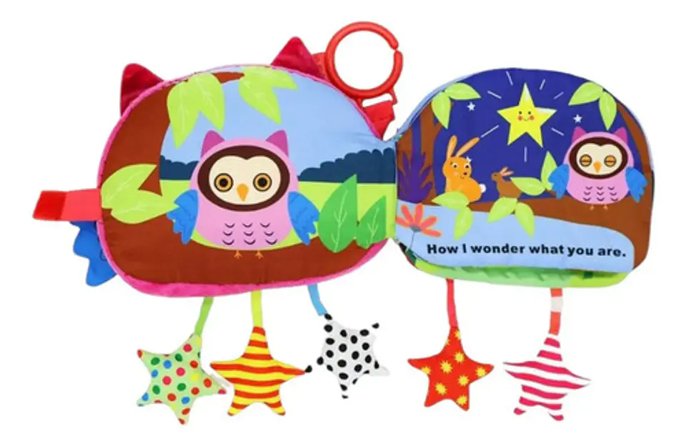 Libro De Tela Didáctico Para Bebés Con Texturas Buho 3