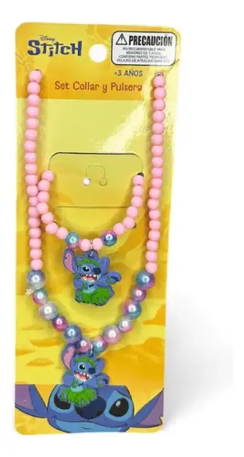 Set De Collar Y Pulsera Stitch Disney