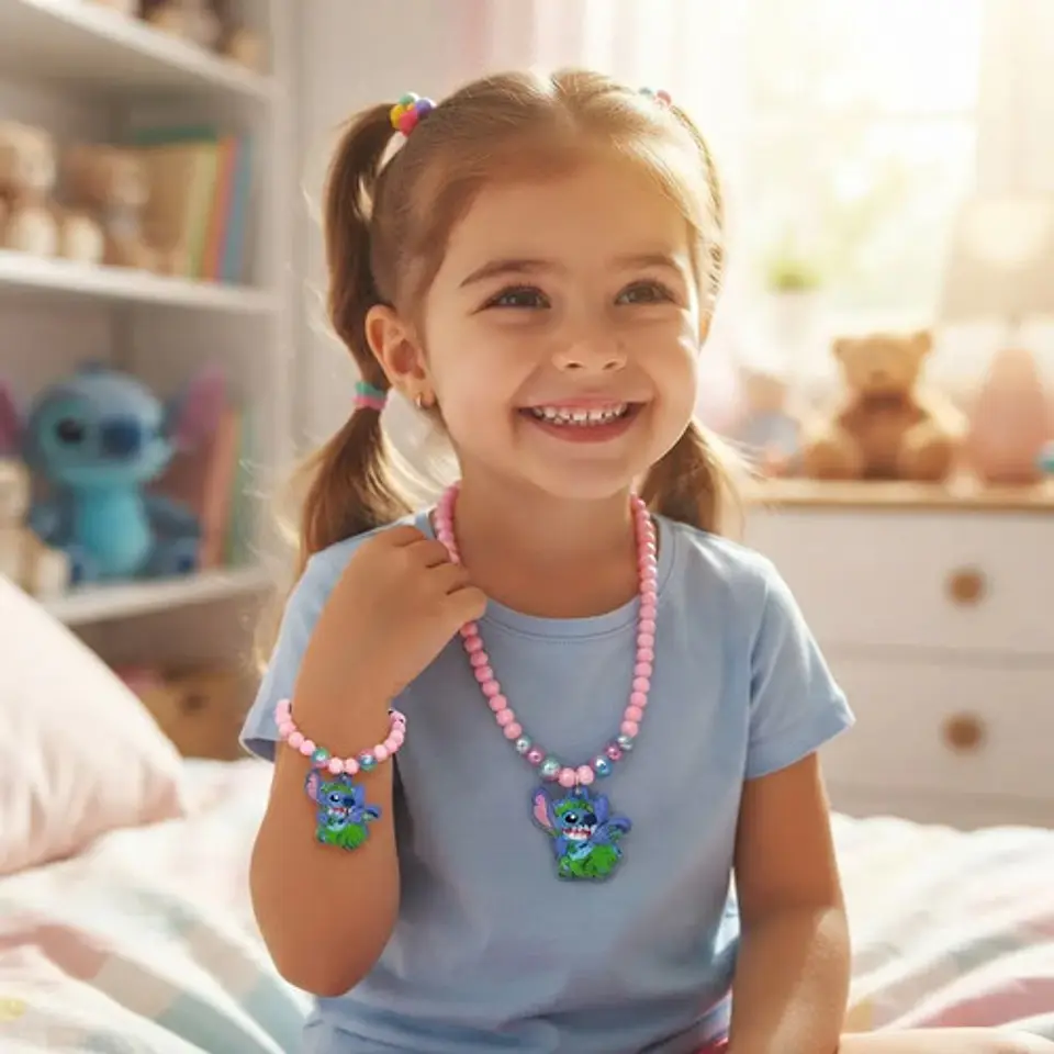 Set De Collar Y Pulsera Stitch Disney 4