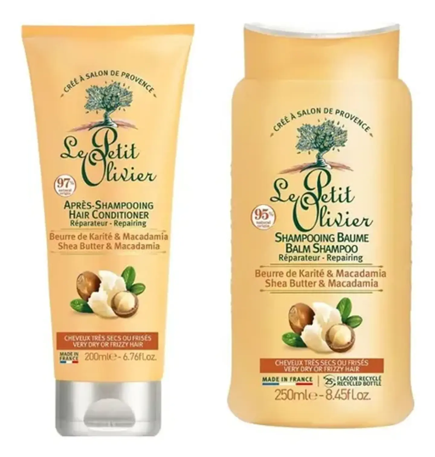 Pack Shampoo + Acondicionador Rizos Karité Le Petit Olivier 1