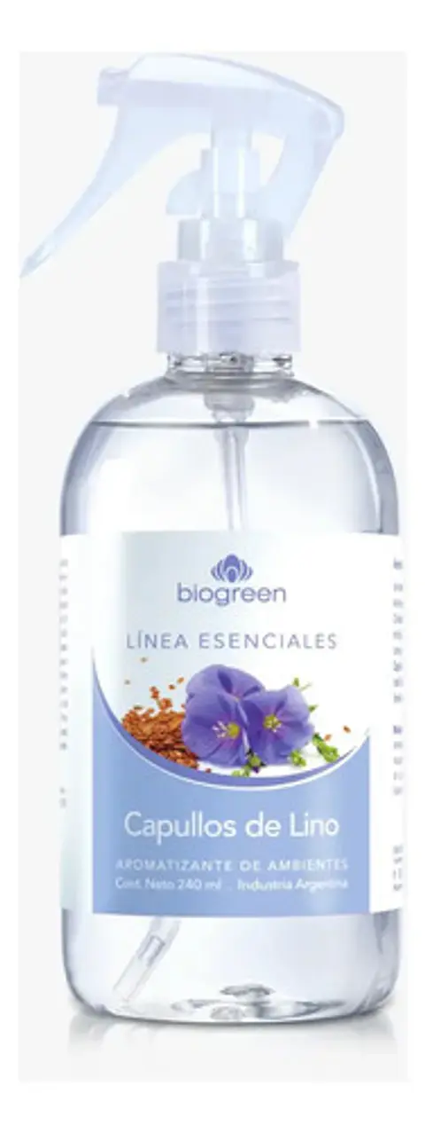 Aromatizante Capullo De Lino 240 Ml Biogreen Con Gatillo