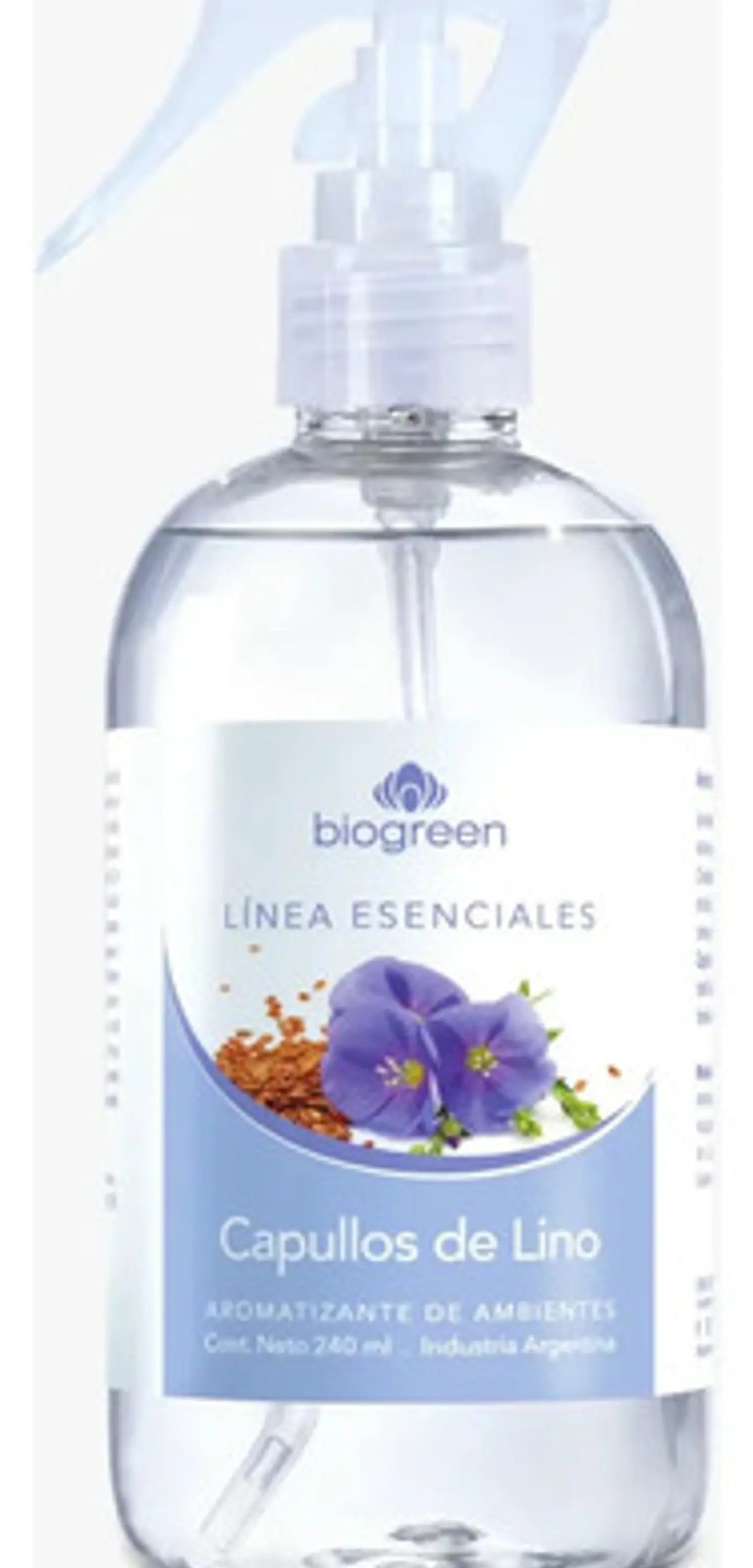 Aromatizante Capullo De Lino 240 Ml Biogreen Con Gatillo 1
