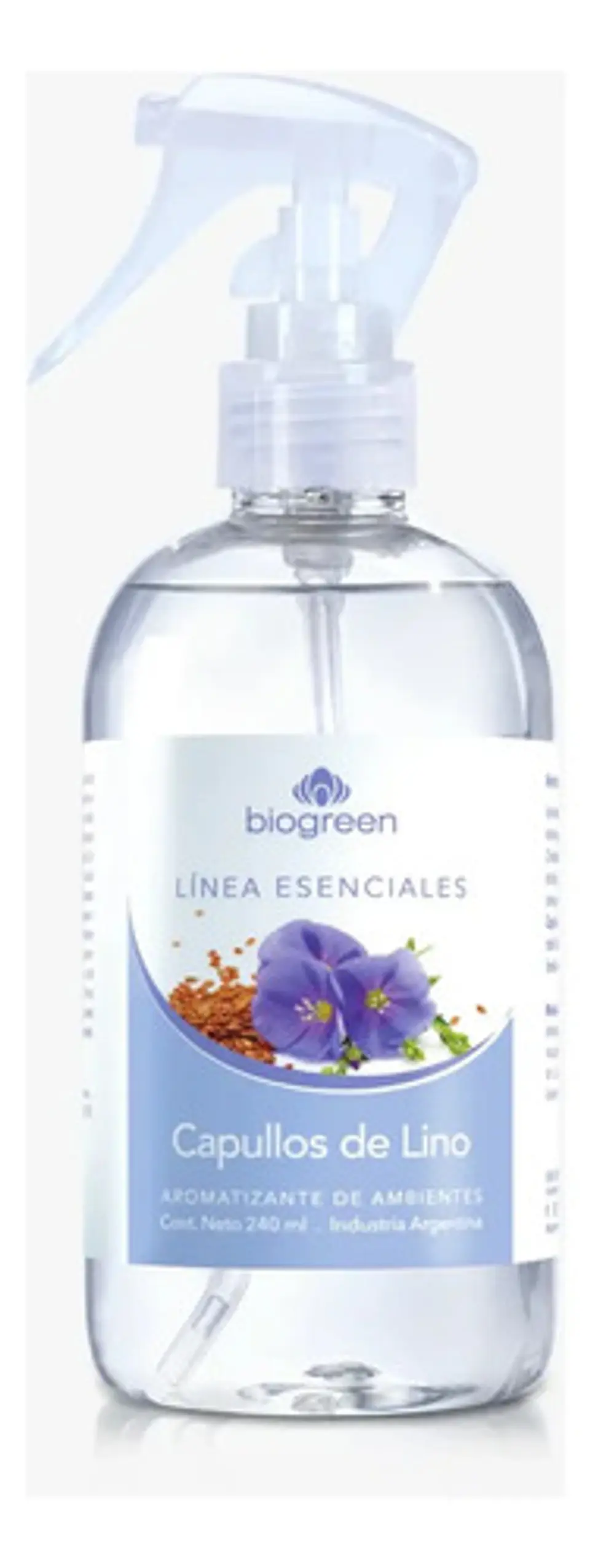 Aromatizante Capullo De Lino 240 Ml Biogreen Con Gatillo 1