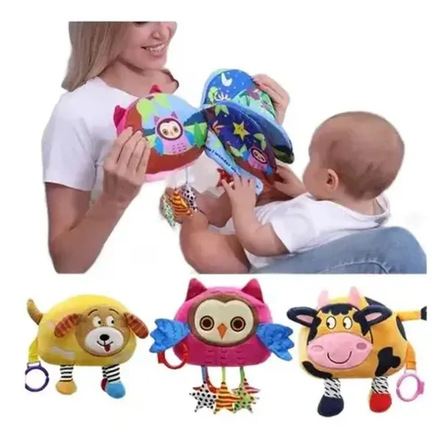 Libro De Tela Didáctico Para Bebés Con Texturas Perro 3