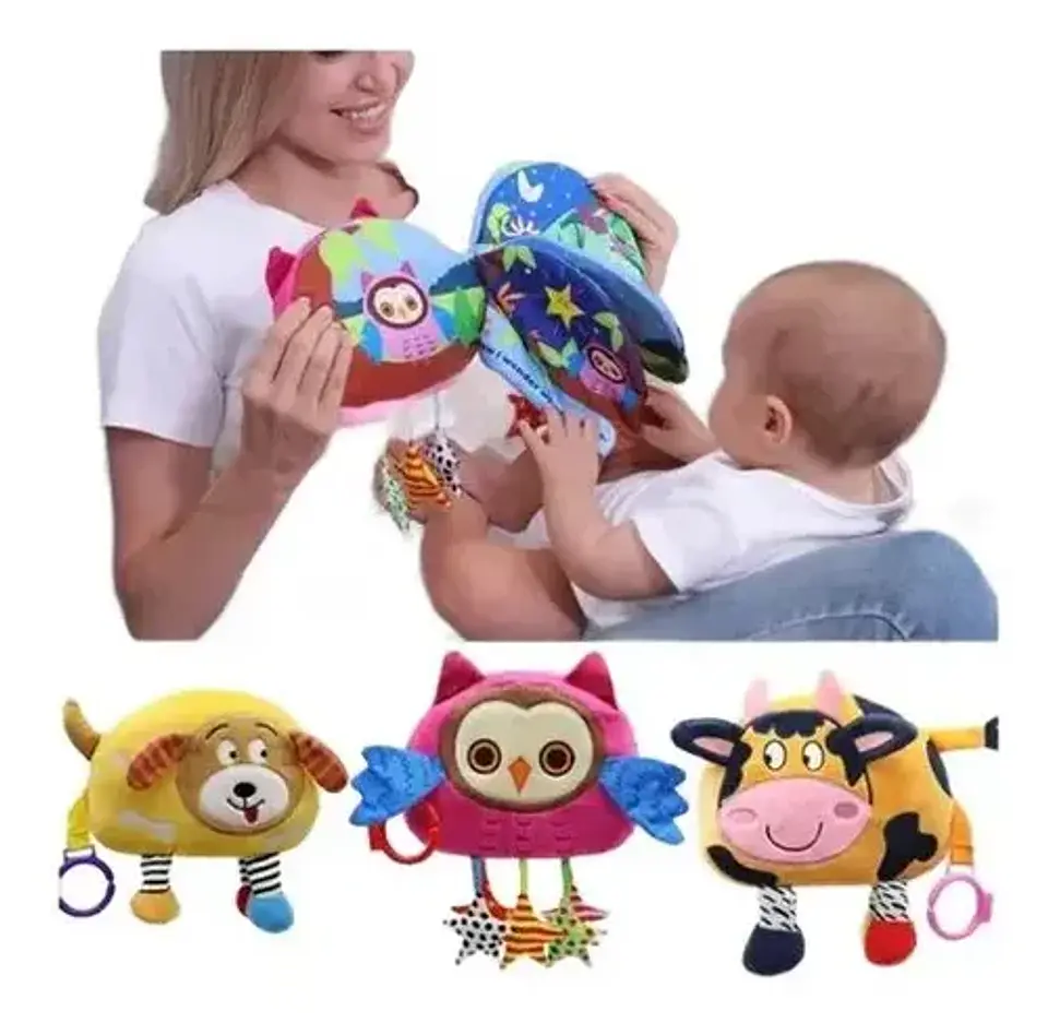 Libro De Tela Didáctico Para Bebés Con Texturas Perro 3