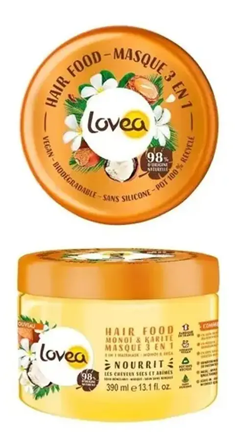 Máscara Capilar 3 En 1 Monoi Y Karite 390 Ml Lovea