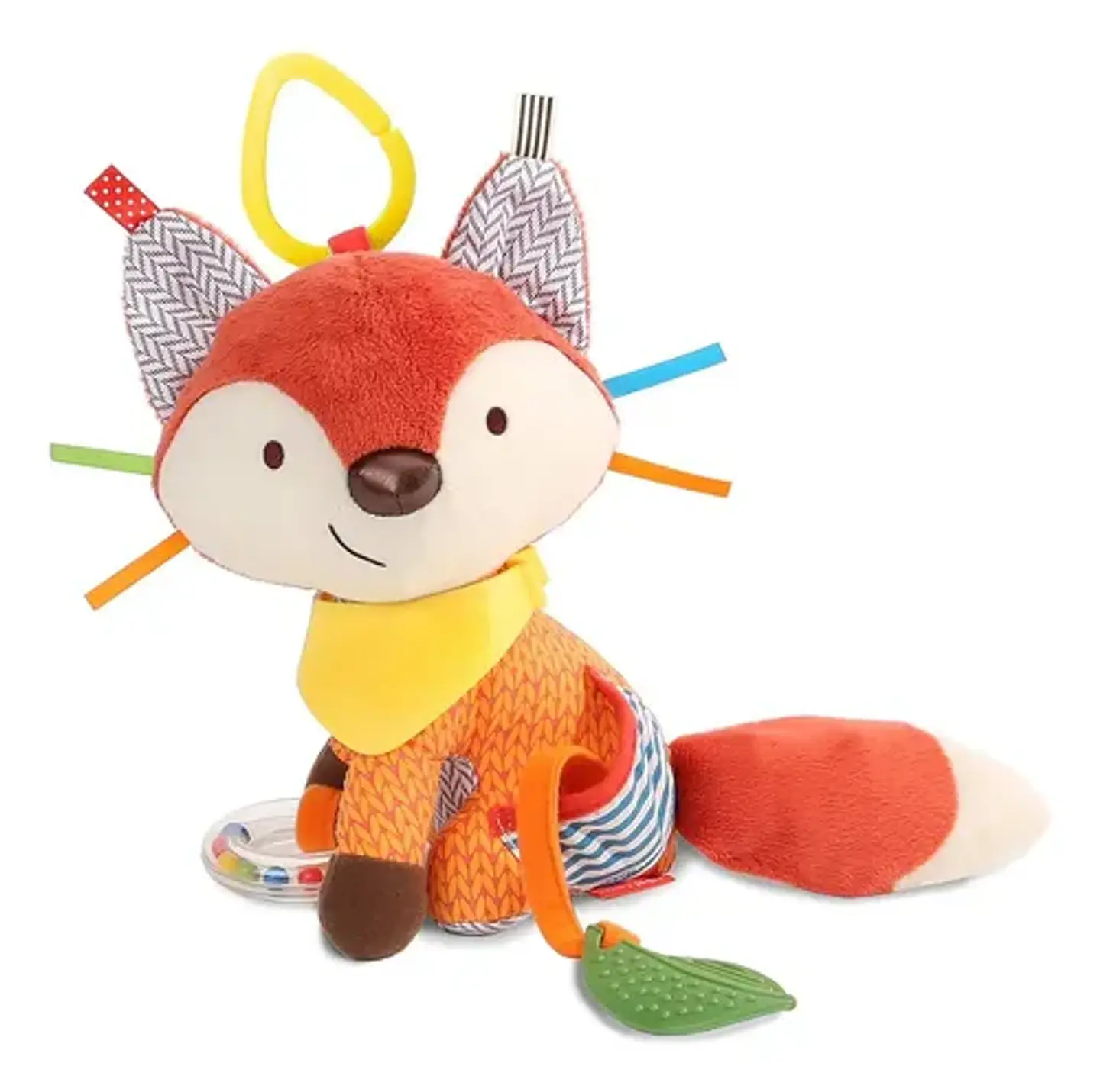 Juguete Peluche Sensorial Sonajero Con Mordedor /wakeshome Color Como En La Imagen Diseño Zorro 1