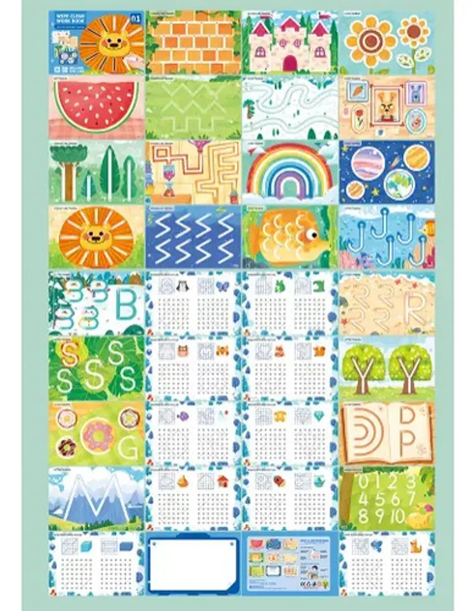 Libro Didáctico Trazos Reutilizable Para Niños Montessori 2
