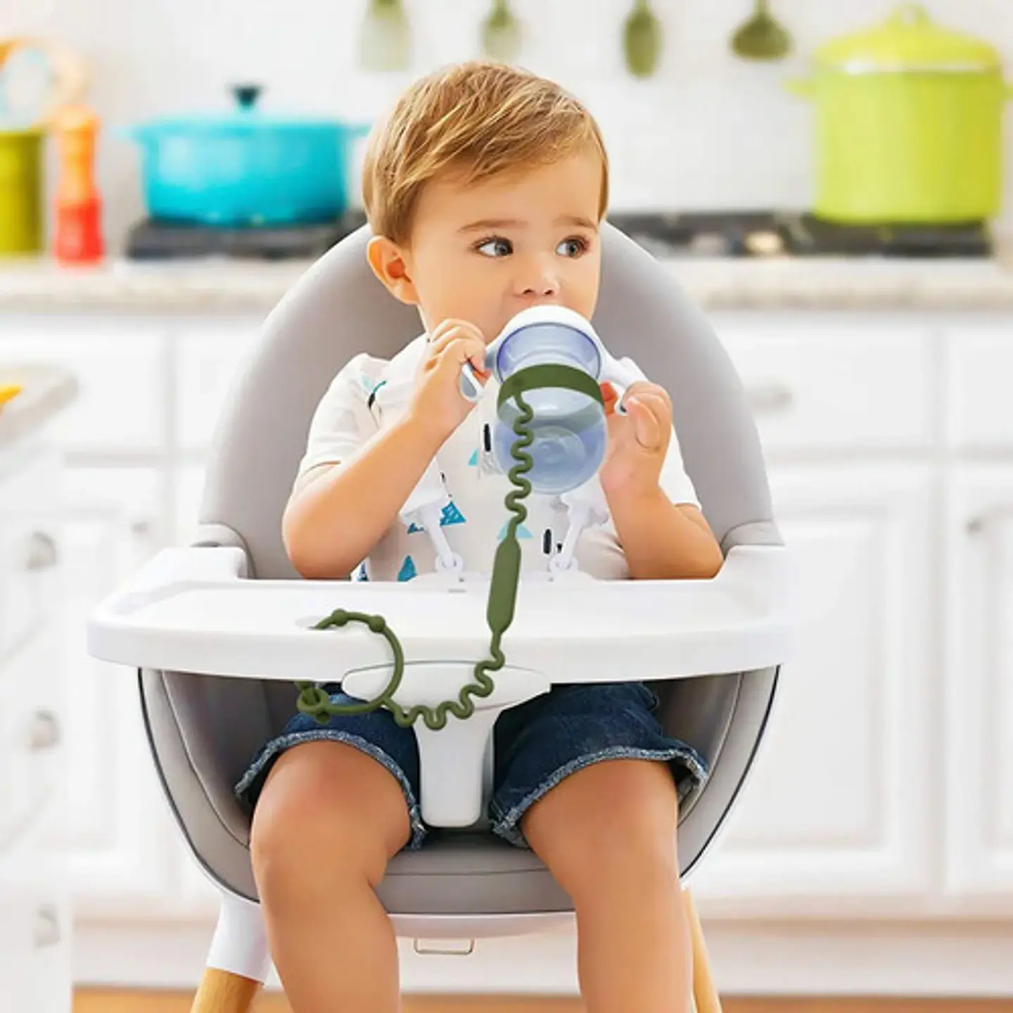 Sujetador De Silicona Para Mamadera O Chupete 4
