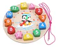 Juego De Encaje Reloj Niños Motricidad Fina Montessori - Miniatura 1