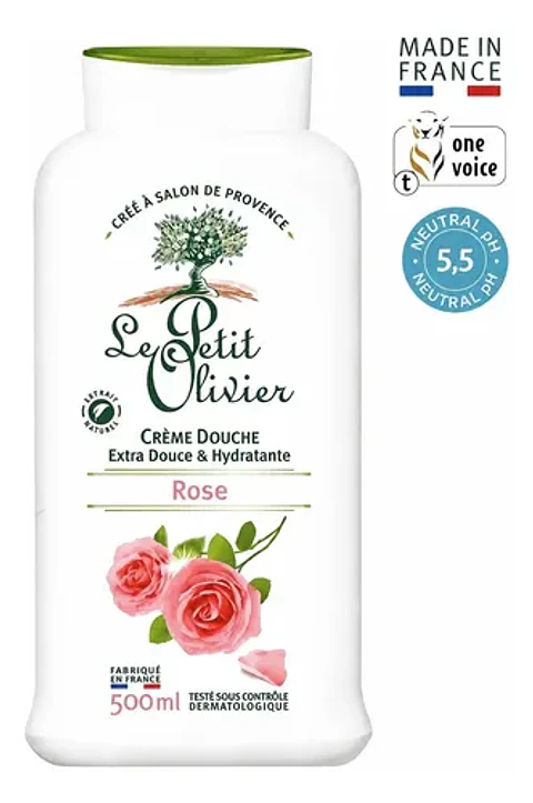 Crema Ducha Extra Hidratante Rosas Le Petit Olivier 500ml