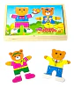 Kit Montessori: Puzzle Encaje Vestir Osos Madera + Set 4 Rompecabezas Madera - Miniatura 3