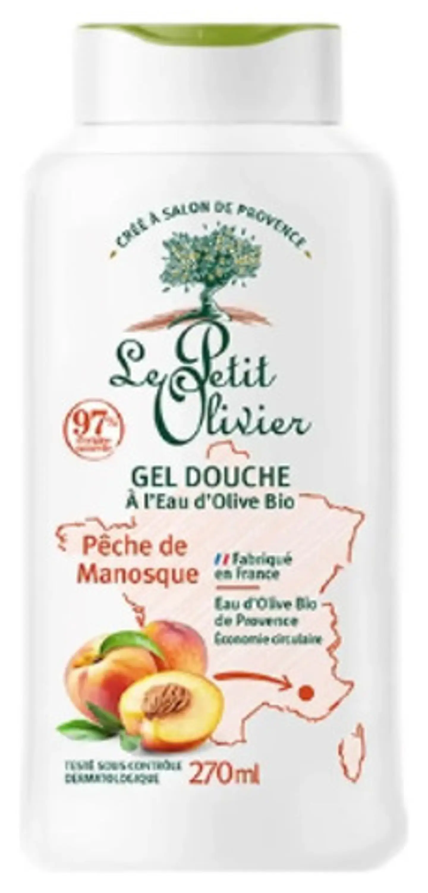 Gel De Ducha Le Petit Olivier Durazno 270ml Vegano 2