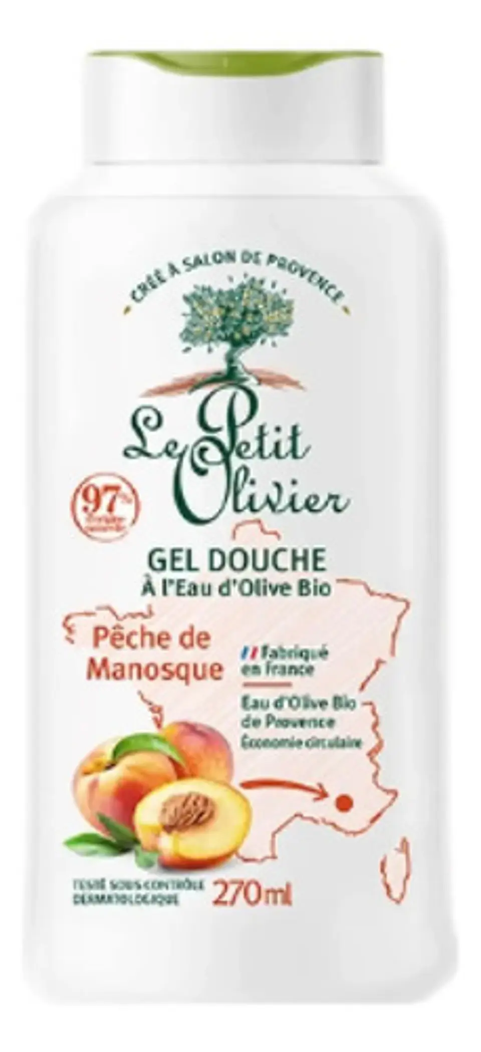 Gel De Ducha Le Petit Olivier Durazno 270ml Vegano 2