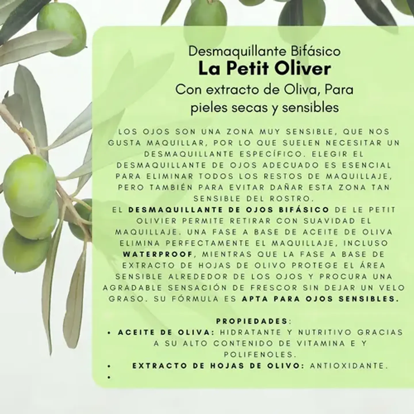 Desmaquillante Piel Sensible Le Petit Olivier 125 Ml Bifasic Le Petit Olivier Cuidado Facial Loción 2