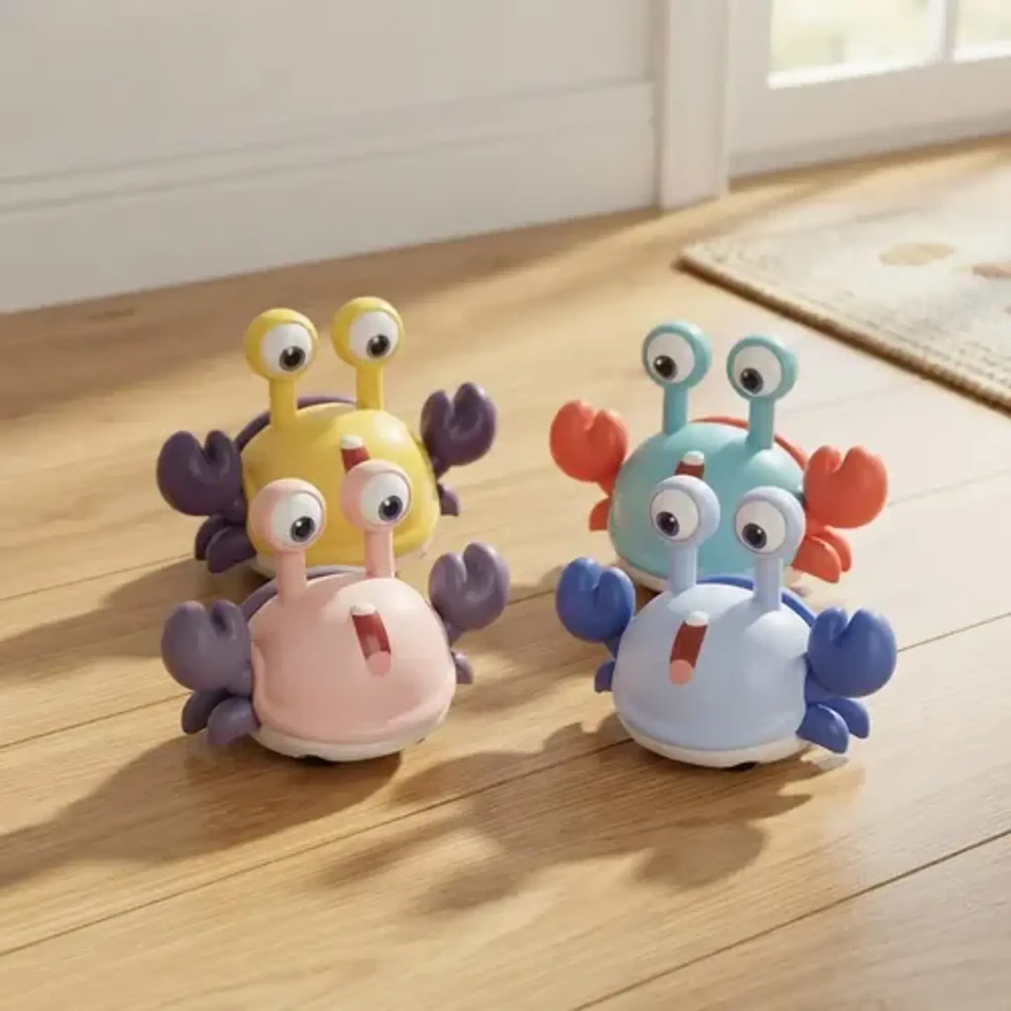 Juguete Carrito Diseño Cangrejo Para Bebés Presiona Y Anda 4