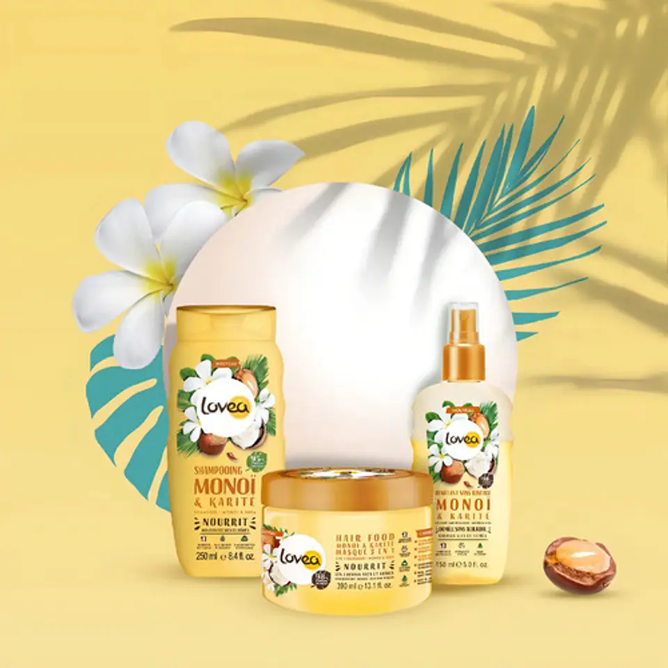 Shampoo Monoi Y Karite Lovea 250 Ml Cabello Seco Y Dañado 2