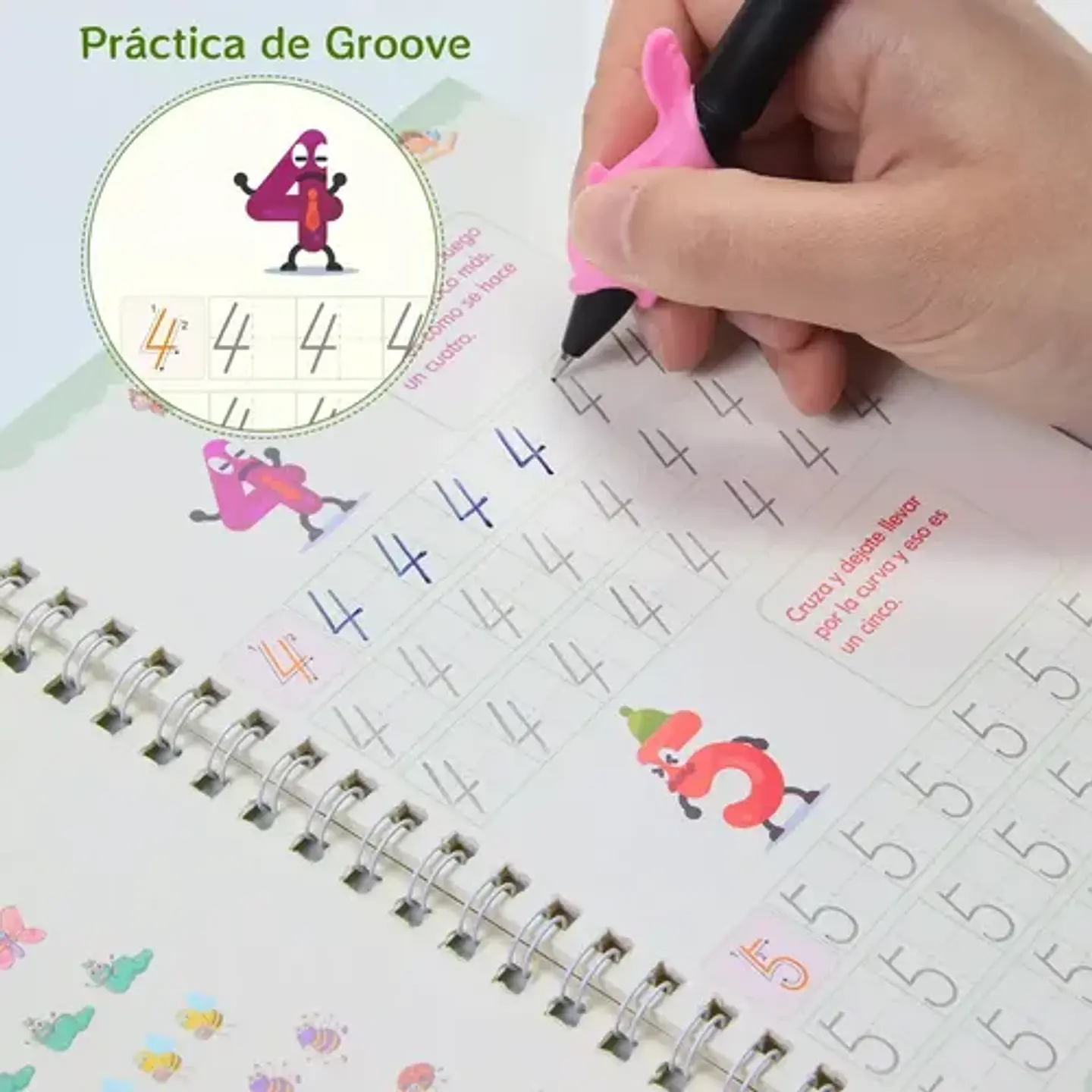 4 Cuadernos Mágico Aprendizaje Reutilizable Niños Montessori 2