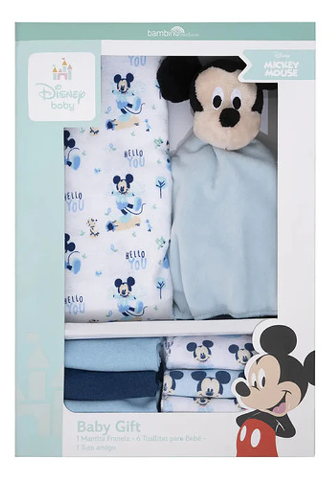Set Regalo Para Bebé Disney Bambino Tutos Y Mantita 8 Pieza