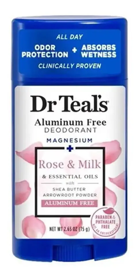 Antitranspirante barra Dr Teal's Rose & Milk 75 g