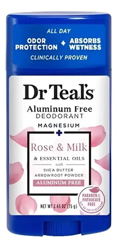 Antitranspirante barra Dr Teal's Rose & Milk 75 g