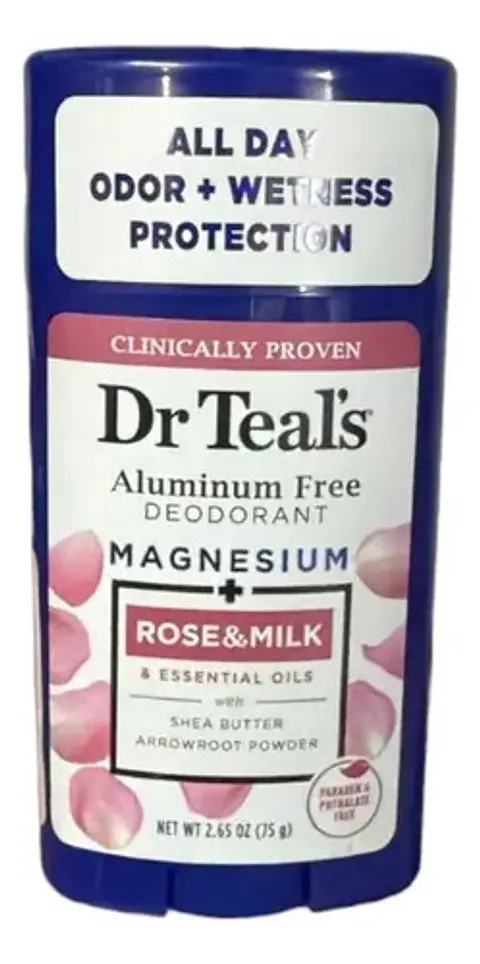 Antitranspirante barra Dr Teal's Rose & Milk 75 g