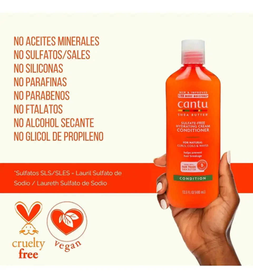 Acondicionador Cantu Mante de Karité Sin Sulfato 400ml 2