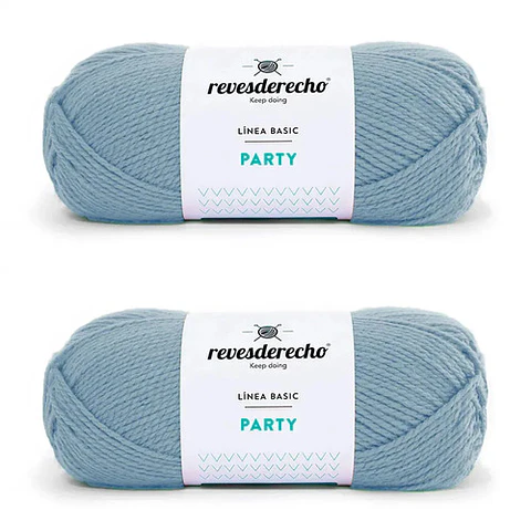 Lana Party Revesderecho - Para Tejer Hipoalergénica Pack 2 Lila oscuro 019