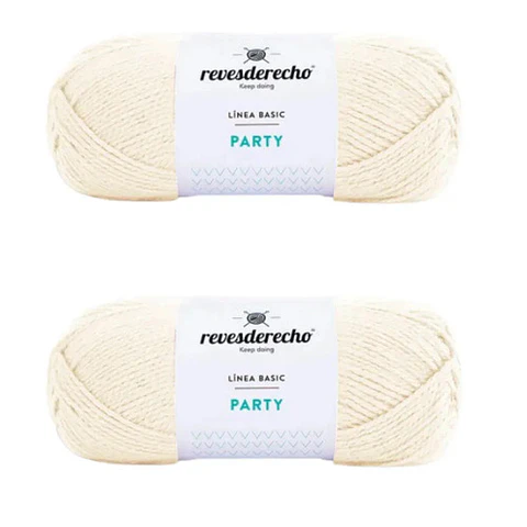 Lana Party Revesderecho - Para Tejer Hipoalergénica Pack 2 Lila oscuro 019