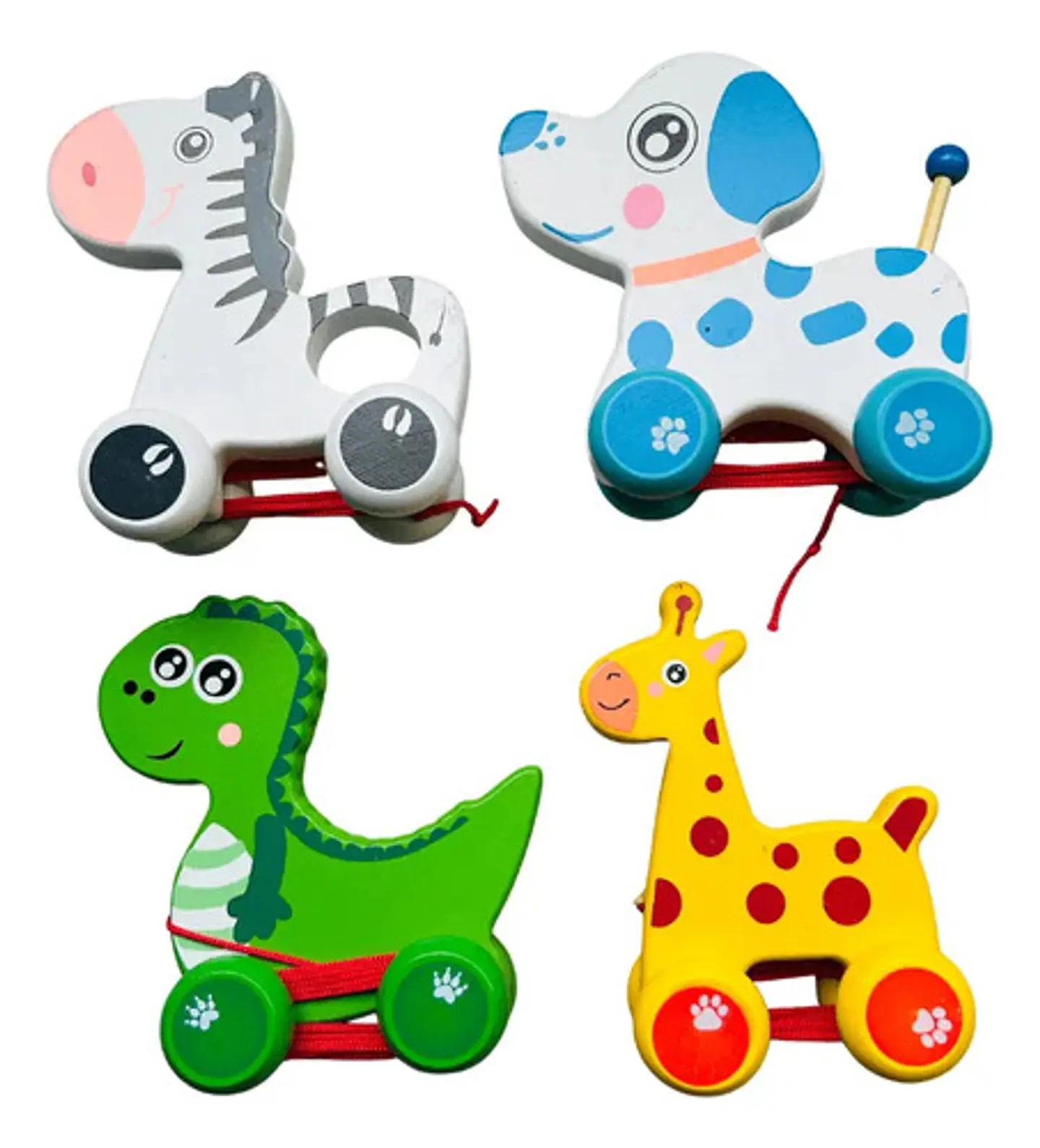Juguete De Arrastre De Madera Animales Montessori 1