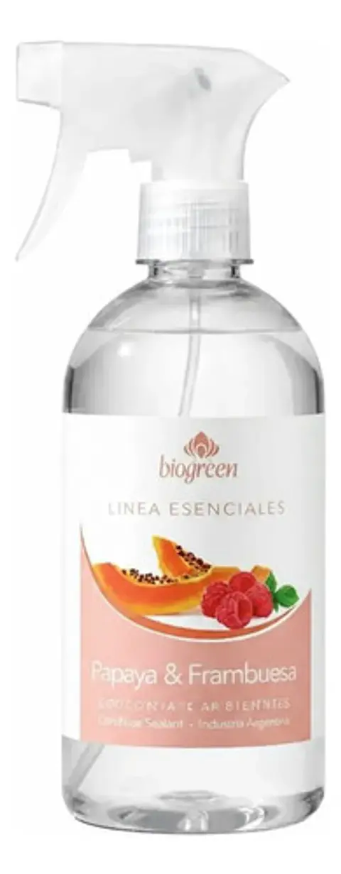 Aromatizador Ambiente Papaya Y Frambuesa 240 Ml Biogreen