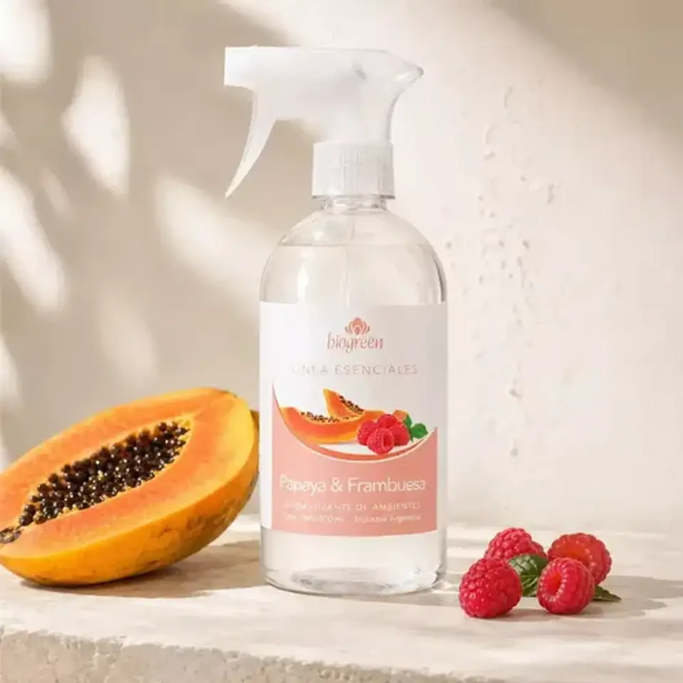 Aromatizador Ambiente Papaya Y Frambuesa 240 Ml Biogreen 2