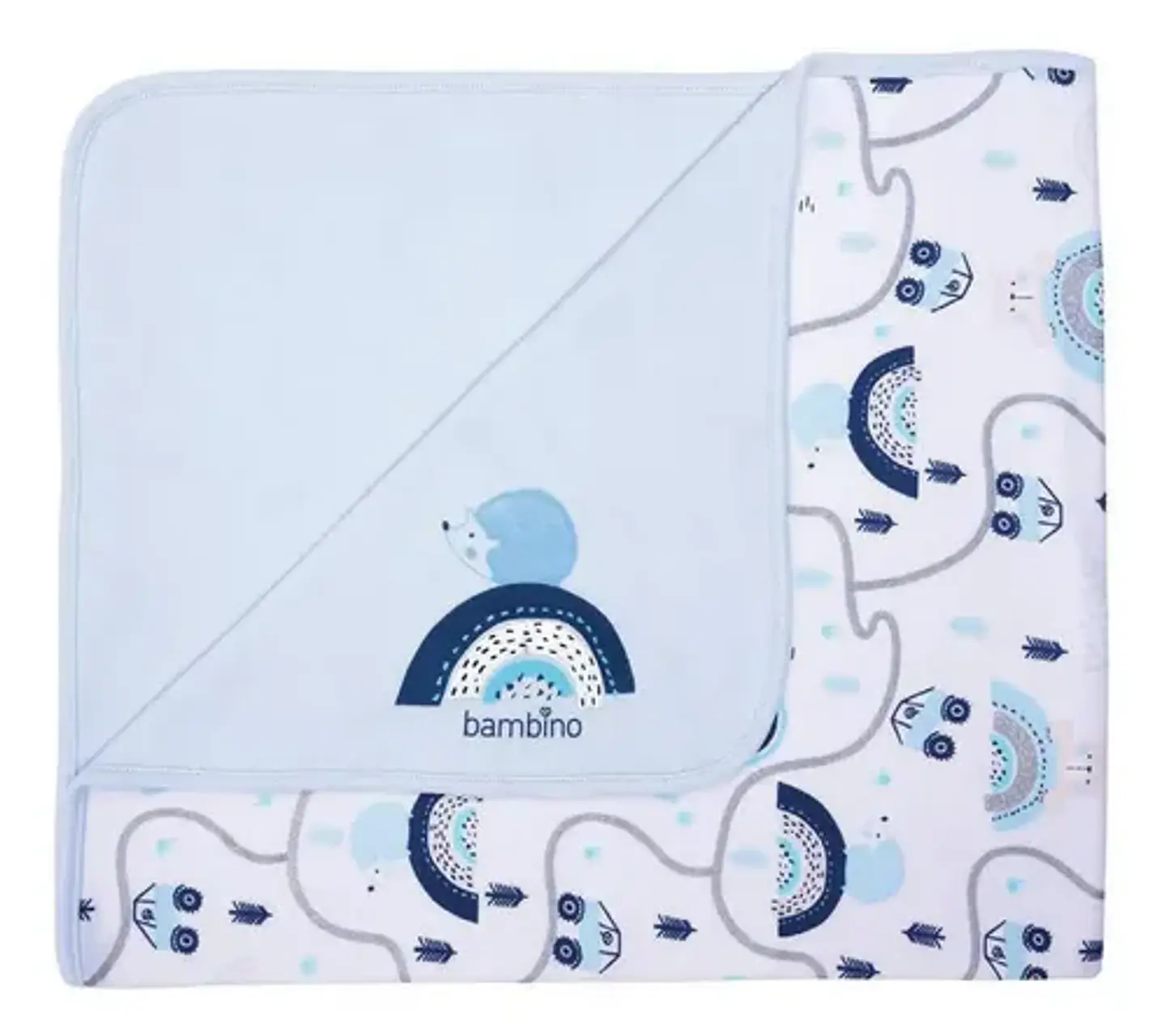 Bambino Manta De Algodón Mantita Niño Niña Color Azul Claro 1