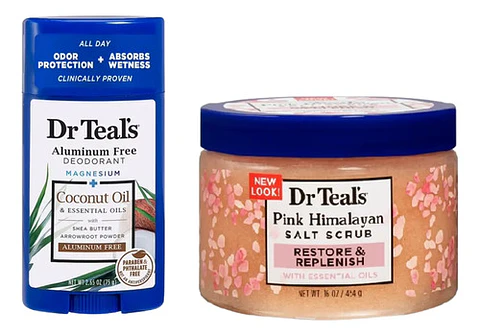 Pack Dr Teals Desodorante Coco + Exfoliante Sal Himalaya