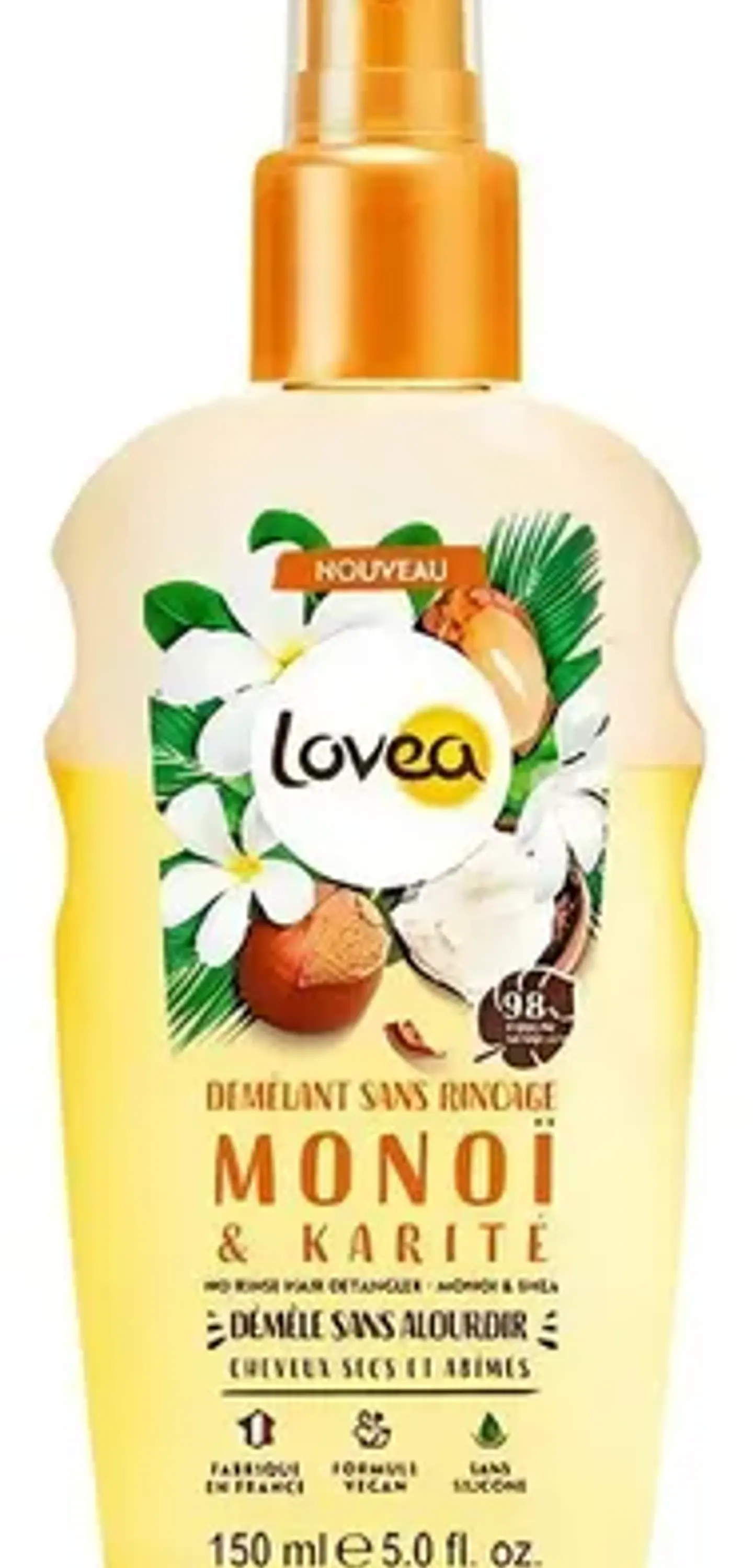 Spray Desenredante Monoi Y Karite 150 Ml Lovea Sin Silicona 1