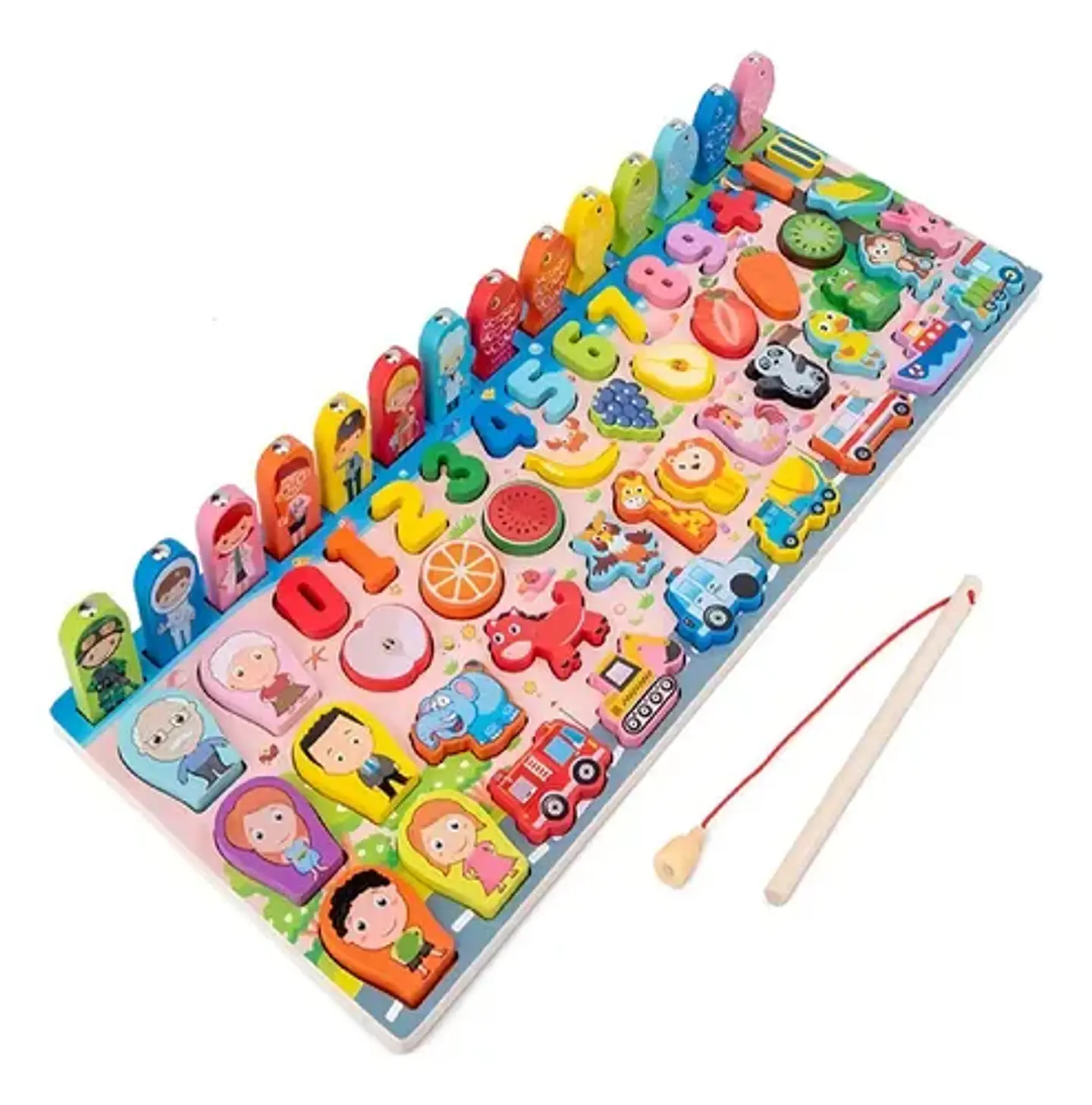 Rompecabezas De Madera Con Juego De Pesca Magnéticos 1