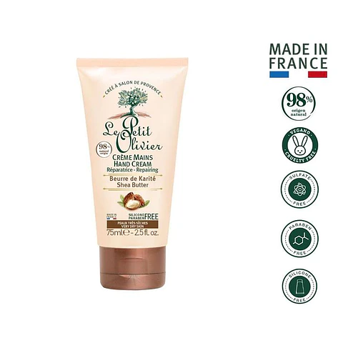 Crema De Manos Ultranutritiva 75ml Karité Le Petit Olivier