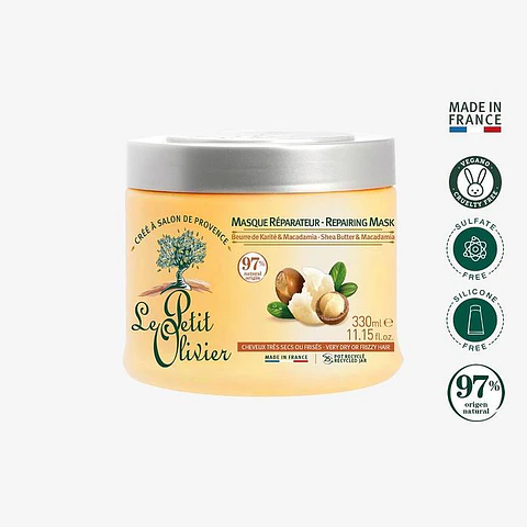 Máscara Hidratante Cabello Rizado Le Petit Olivier Karite