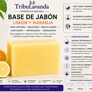 Base Jabón Limón Naranja