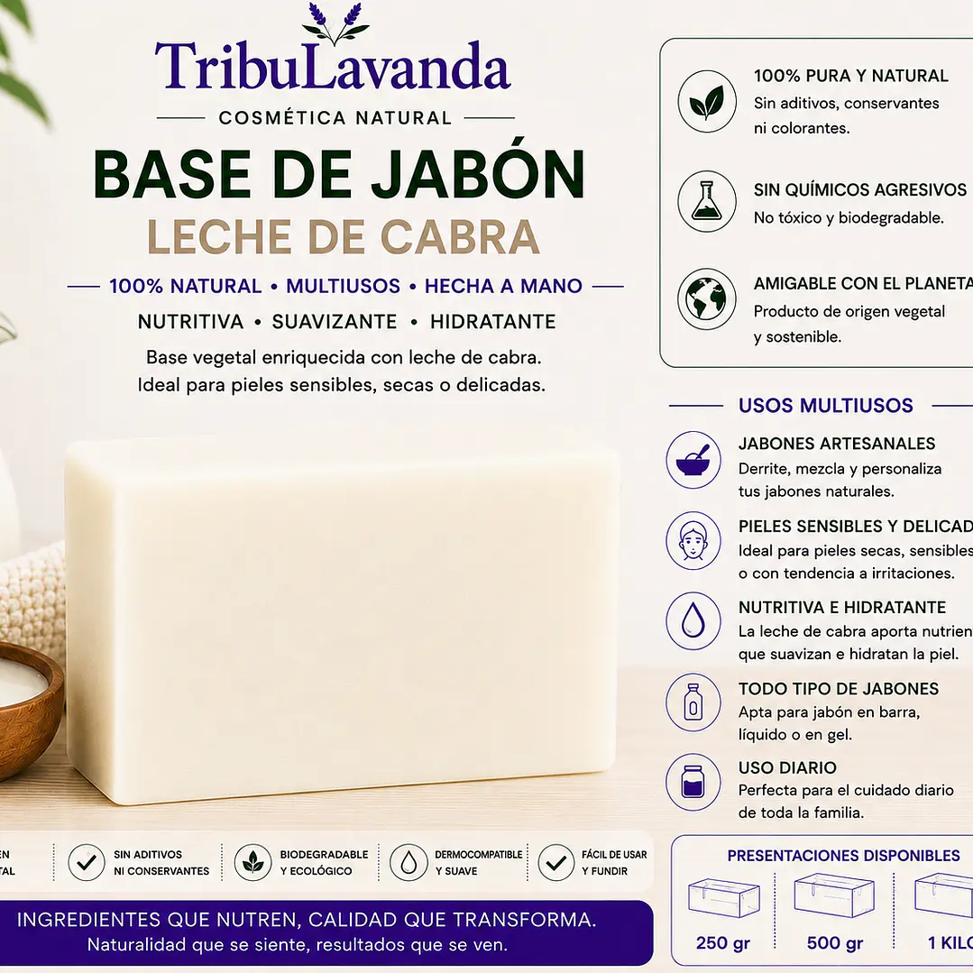 Base de Jabón Leche de Cabra 1