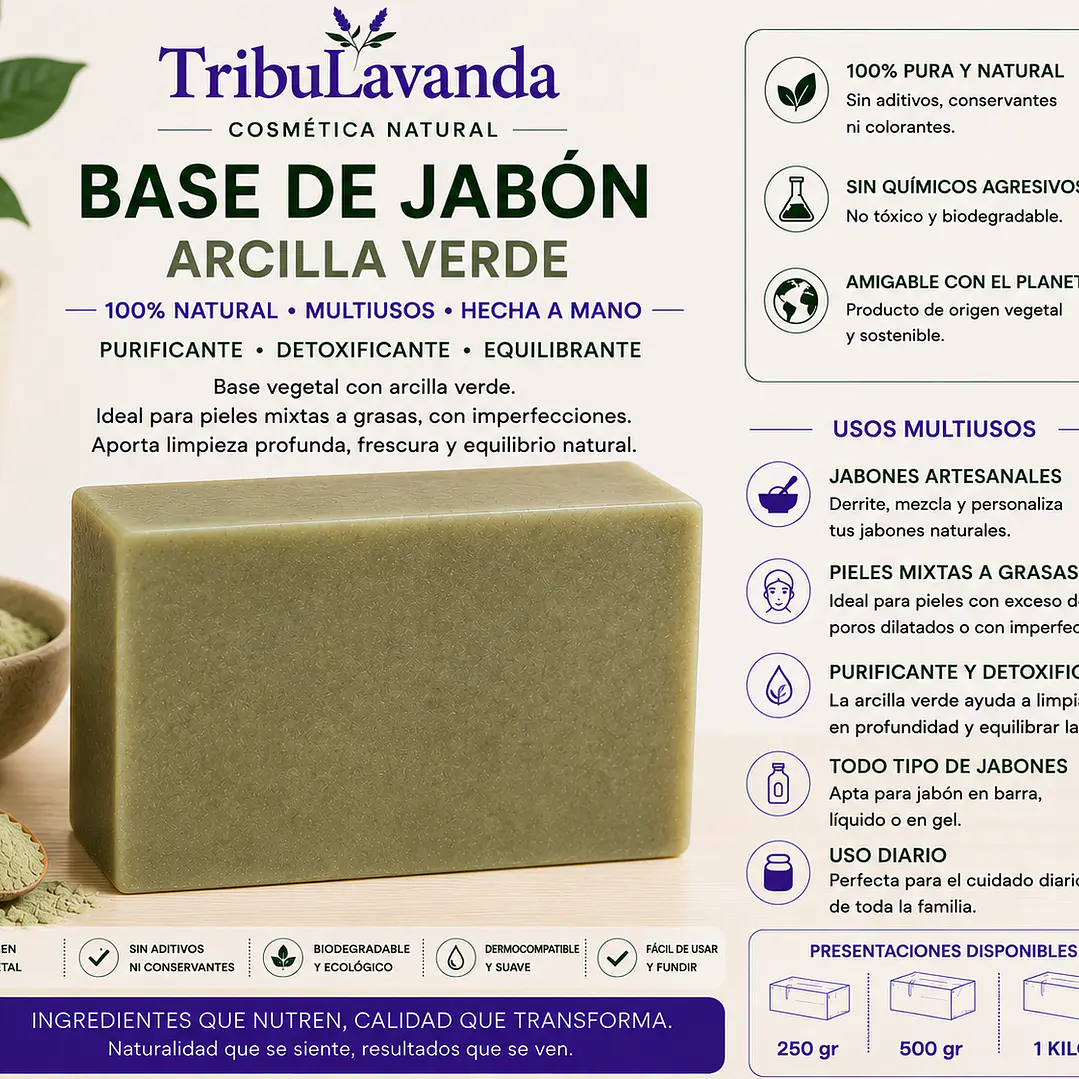 Base Jabón Arcilla Verde 1