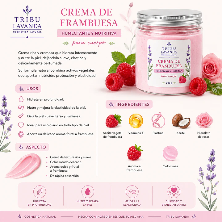 Crema Hidratante Frambuesa  2