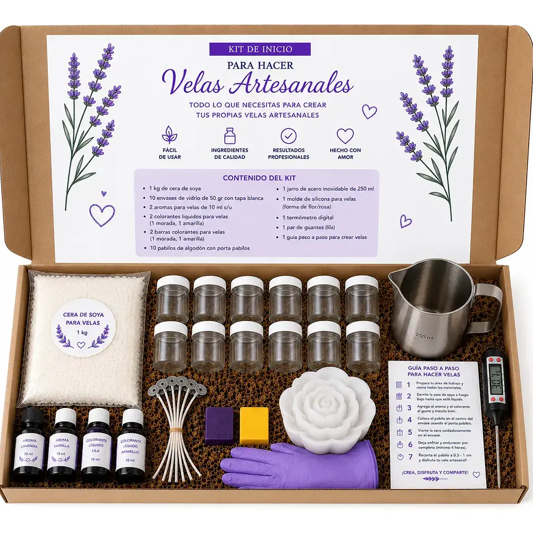 Kit de Velas de Soya Tribu Lavanda  1