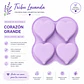 Molde 4 corazones grande 90 a 100 gr  - Miniatura 2